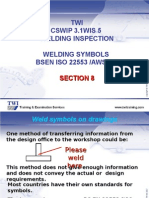 TWI Cswip 3.1wis 5 Welding Inspection Welding Symbols BSEN ISO 22553 /AWS A2