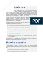 Rúbrica Holística