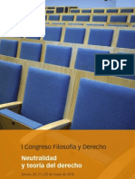 I Congreso Filosofía y Derecho Neutralidad y Teoría Del Derecho