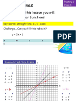 Straight Lines: by The End of This Lesson You Will: - Plot Linear Functions