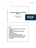 Cleaning Validation A Risk Based Approach