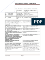 7.the P-Block Elements - Group 15 Elements: Group 15 Includes Nitrogen, Phosphorus, Arsenic, Antimony and Bismuth