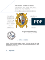 Fisicoquímica Metalúrgica. Transferencia de Calor Final