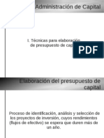 Evaluación de Proyectos de Capital