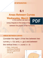 Areas Between Curves Wednesday, March 3, 2010: Applications of Integration