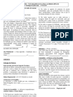 Comentário Missa 07-03-2010