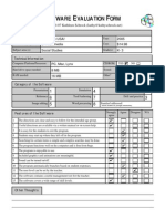 Software Evaluation Form