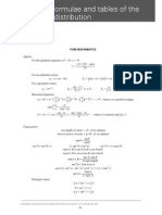 A Level - Maths - List of Formulae