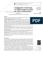 A Benefits Realisation Road-Map Framework For ERP Usage in Small and Medium-Sized Enterprises