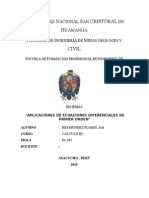 Aplicaciones de Ecuaciones Lineales de Primer Orden