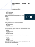 Alcohol Screening Questionnaire