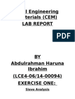 Civil Engineering Material Lab Report