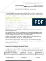 Notes On Conditional Sentences