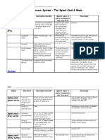 Anatomy and Physiology CNS Brain and Spinal Cord Chart Completed AP Biology