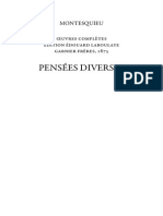 Montesquieu 15 Pensees Diverses - Grand