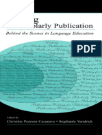 Writing For Scholarly Publicn Behind The Scenes in Language Ed (Casanave & Vandrick)