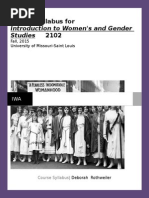 Women Studies Syllabus 2015