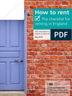 The Checklist of Renting in England 2015