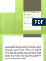 Prof. Abad Ali M.phil Statistics: Business Research Method