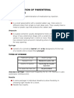 Administration of Parenteral Medications