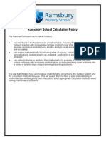 Ramsbury Calculation Policy