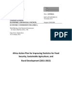 Africa Action Plan For Improving Statistics For Food Security, Sustainable Agriculture, and Rural Development (2011-2015)