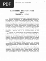 El Problema Epistemológico en La Filosofía Actual