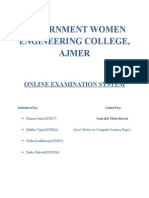 Government Women Engineering College, Ajmer: Online Examination System