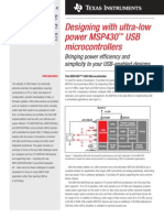 Designing With Ultra-Low Power MSP430 USB Microcontrollers