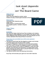 Digestion Board Game - Tiered Task Sheet-2