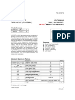 Power Mosfet THRU-HOLE (TO-254AA) IRFM460 500V, N-CHANNEL