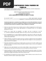 Carta Compromiso para Padres de Familia