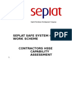 Seplat Safe System of Work Scheme: Seplat Petroleum Development Company