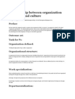 Relationship Between Organization Structure and Culture