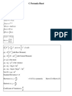 Exam C Formulas