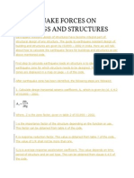 Calculate Earthquake Forces On Buildings and Structures