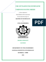 A Study On Use of Waste Polyethylene in Bituminous Paving Mixing