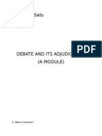 Module - Debate and Its Adjudication