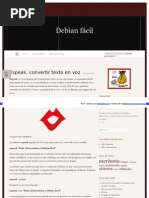 Espeak, Convertir Texto en Voz COMANDOS