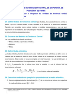 Medidas de Tendencia Central, de Dispersión, de Posición y de Forma