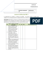 Herramientas para El Auditor - Lista de Verificación NIC 1