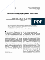 Aerodynamic Analysis Models For Vertical-Axis Wind Turbines