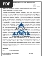 Amplitude Modulation and Demodulation