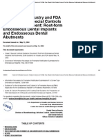 Guidance For Industry and FDA Staff Class II Special Controls Guidance Document: Root Form Endosseous Dental Implants and Endosseous Dental Abutments