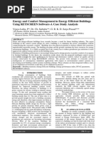 Energy and Comfort Management in Energy Efficient Buildings Using RETSCREEN Software-A Case Study Analysis