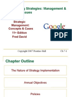 Implementing Strategies: Management & Operations Issues: Strategic Management: Concepts & Cases 11 Edition Fred David