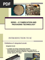 Ee503 - Ic Fabrication and Packaging Technology