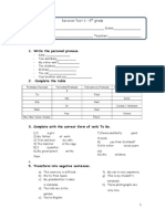 Revision Test 3 - 5th Grade