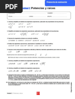 Examen Mates Proporcionalidad 3º Eso