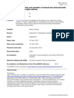 Describe The Construction and Operation of Manual and Semi-Automatic Transmissions Used On Light Vehicles